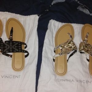 2 PAIR OF LEATHER CYNTHIA VINCENTS NEW